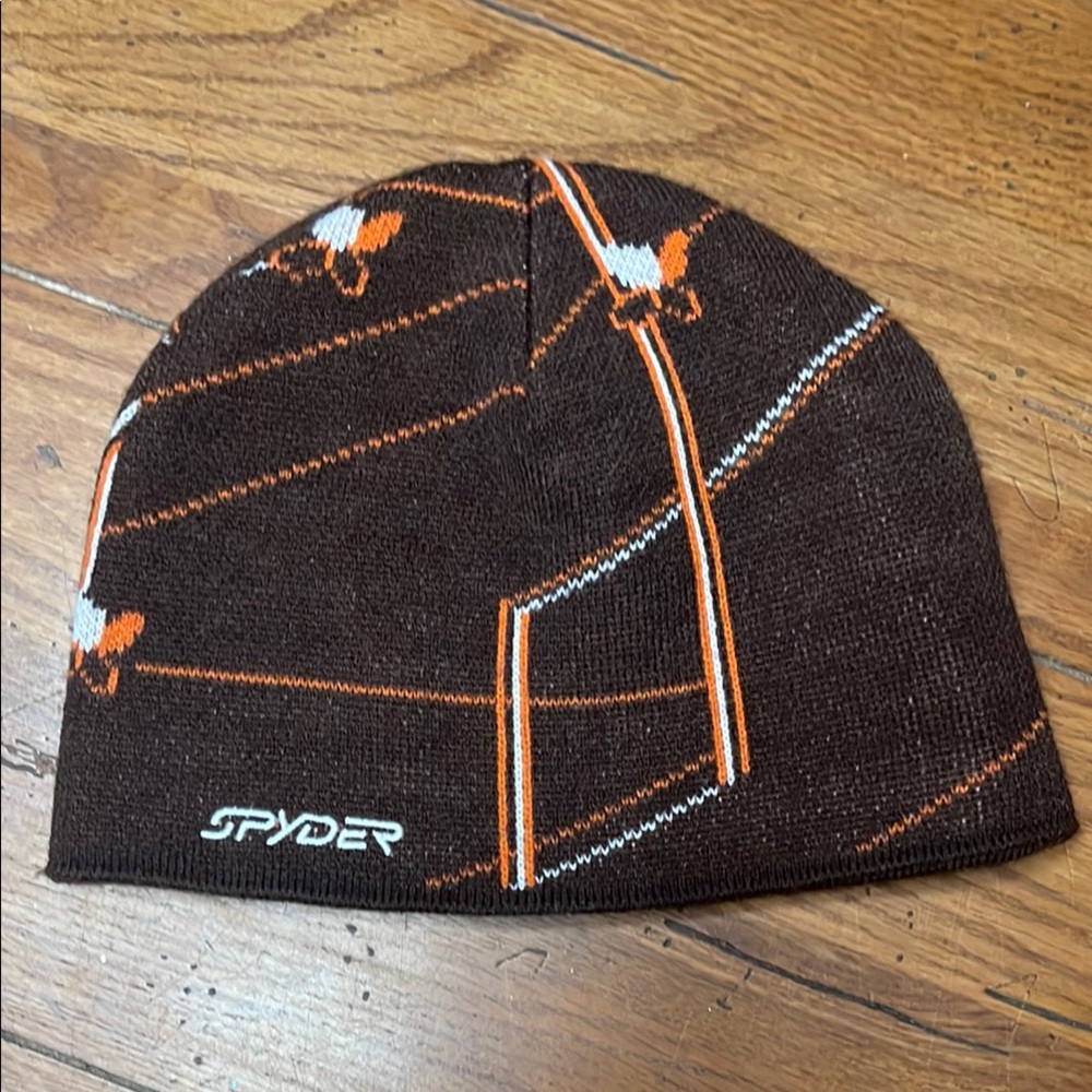 Spyder Brown Beanie for Kids